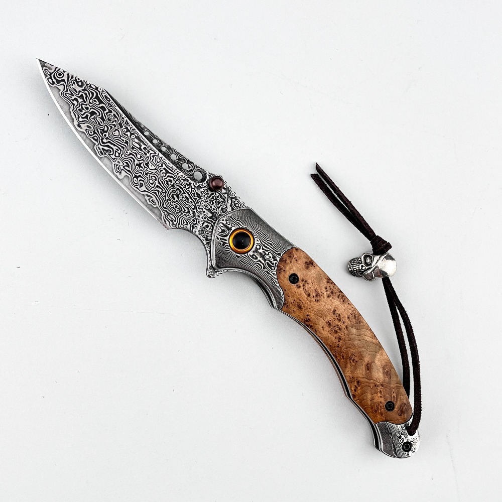 Vintage Collectible Pocket Knives - Hoogwaardig damastpatroon vouwmes vintage decoratief verzamelmes