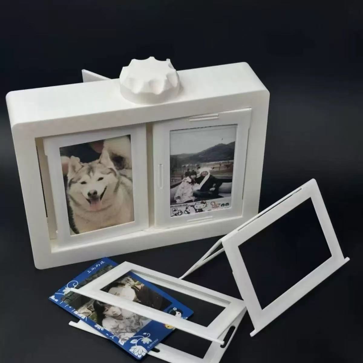 Polaroid Photo Album - Polaroid roterend fotoalbum, 3D-fotolijst met pagina-omdraaien,