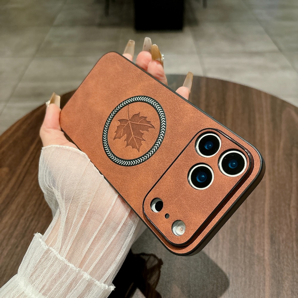 Camera Leather Case - Magnetische lederen tas voor iPhone 17