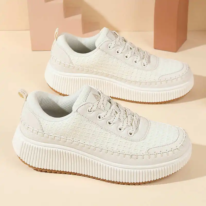 Vintage Collectible Stores - Bruine schoenen Dames Flats Herfstlaarzen Sneakers
