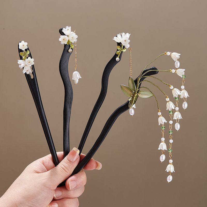 Vintage Collectibles For Sale - Houten bloem haarspeld Vintage Convallaria Majalis