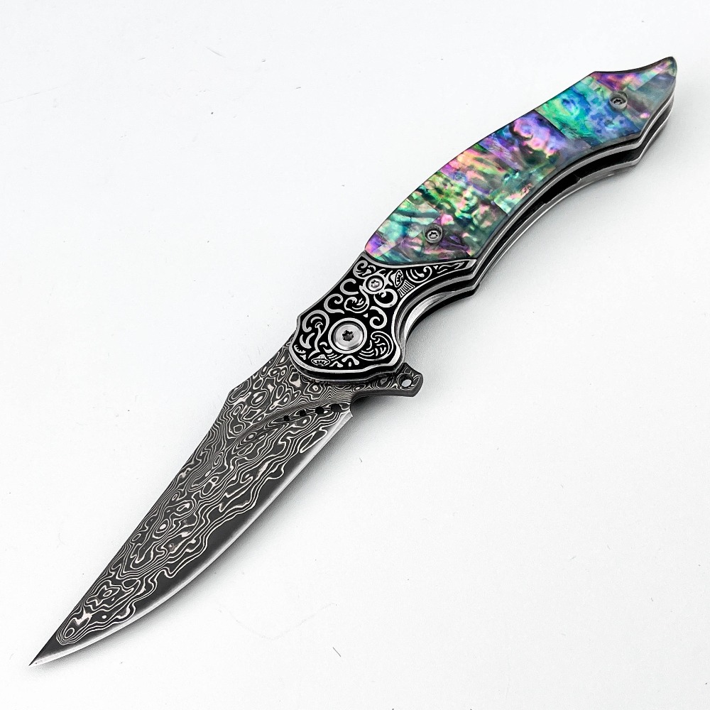 Vintage Collectible Pocket Knives - Nieuw vintage Damascus patroon vouwmes met