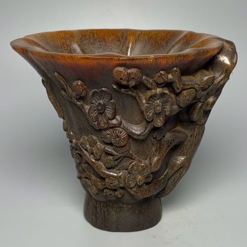 Collectible Vintage Wine - Vintage collectie natuurlijke koeienhoorn wijnbeker -