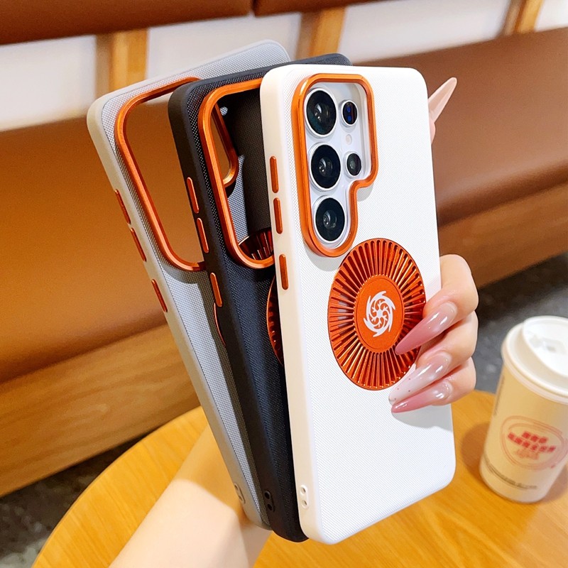 Camera Leather Case - MagSafe Magnetische Case voor Samsung Galaxy