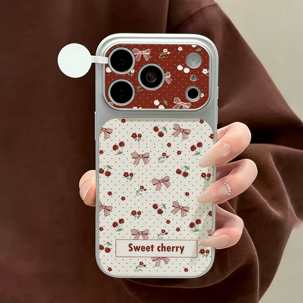 Zoete Kersen Lederen Telefoonh - Camera Leather Case recensie en prijs