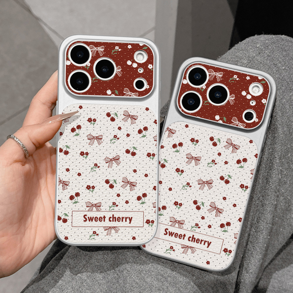 Zoete Kersen Lederen Telefoonh - Camera Leather Case recensie en prijs