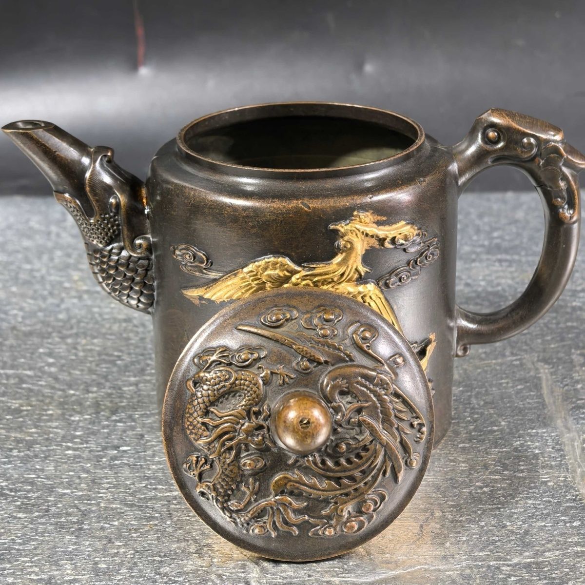Antiek verguld messing draken- - Collectible Vintage Wine recensie en prijs