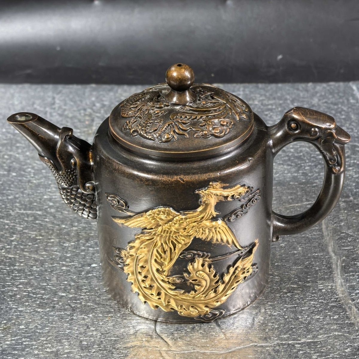 Antiek verguld messing draken- - Collectible Vintage Wine recensie en prijs