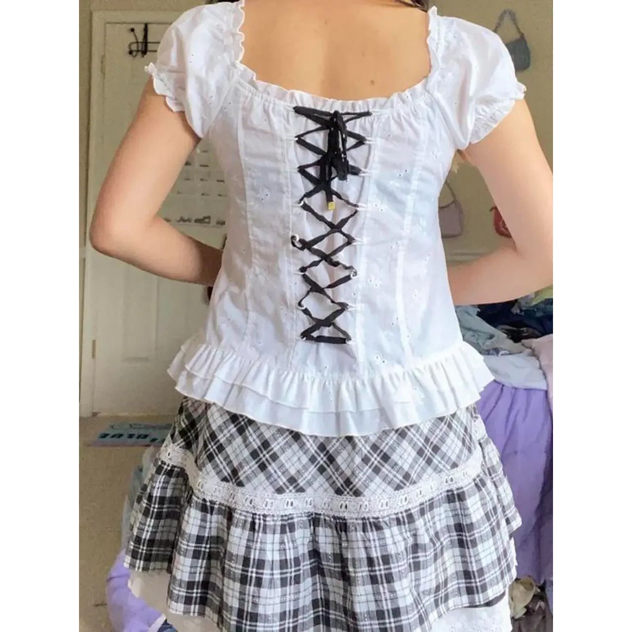 Kawaii Corset Ops 2000s Dames  - Collectible Vintage T Shirts recensie en prijs