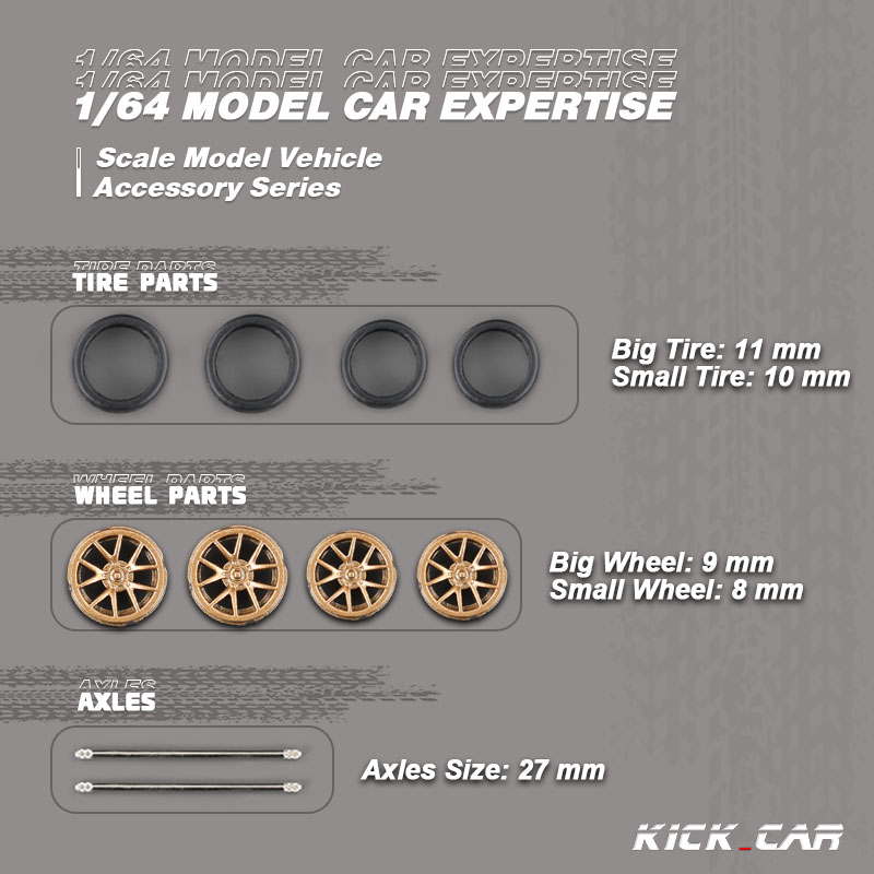 1/64 Model Auto Wielen D: 11mm - Vintage Collectible Toy Cars recensie en prijs