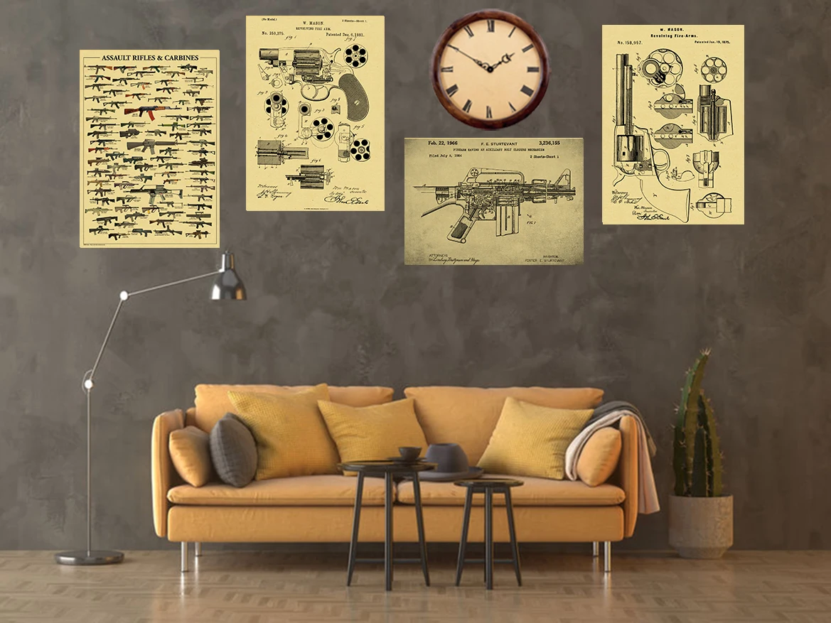 Beroemde Gun Collection Poster - Vintage Collectible Guns recensie en prijs