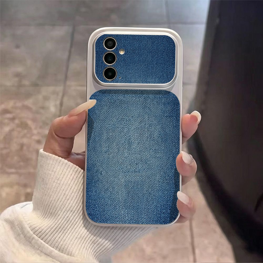 Retro blauwe denim PU lederen  - Camera Leather Case recensie en prijs