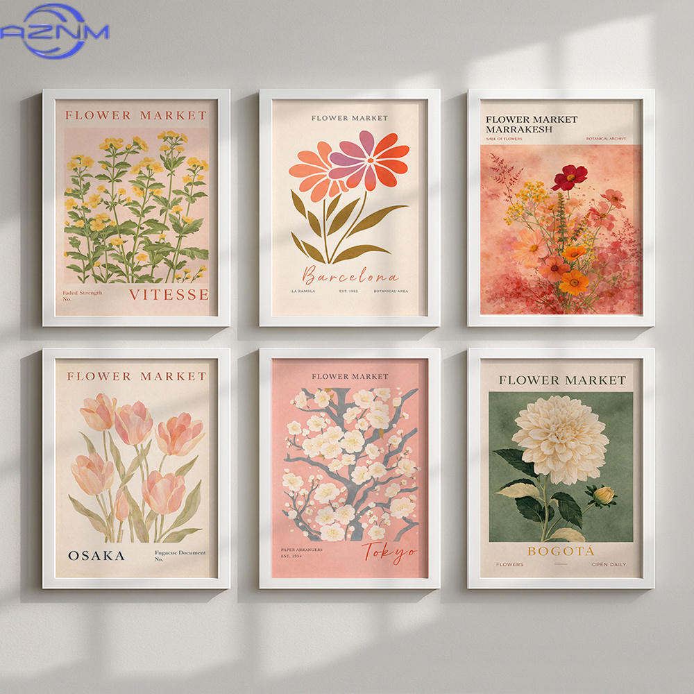 Verzameling van 6 canvasprints - Vintage Collectible Market recensie en prijs